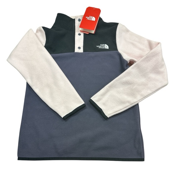 The North Face Fleece Glacier Polyester 1/4 Snap Jacket Top NWT M (10-12) - Picture 1 of 11